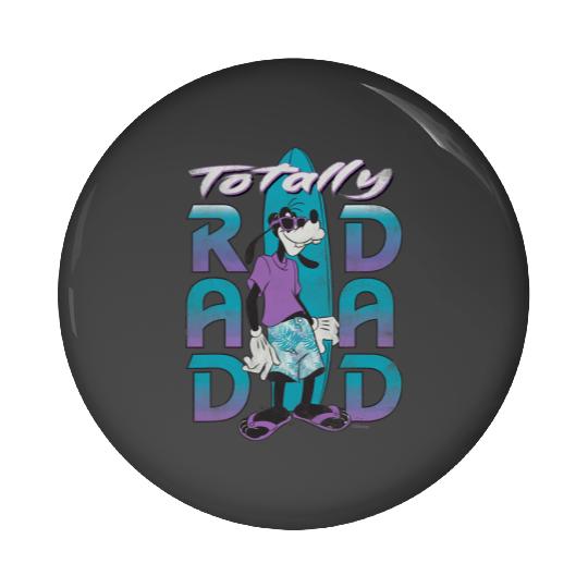 Disney Goofy Totally Rad Dad Father’s Day Surfing Distressed Pin Buttons