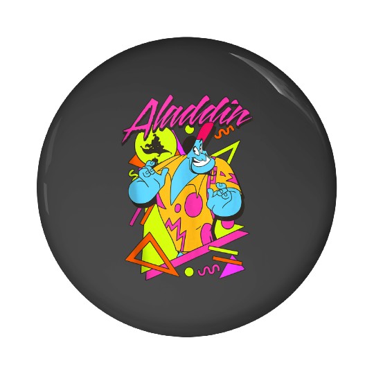 Disney Aladdin Genie 90s Style Retro Vintage Portrait Pin Buttons