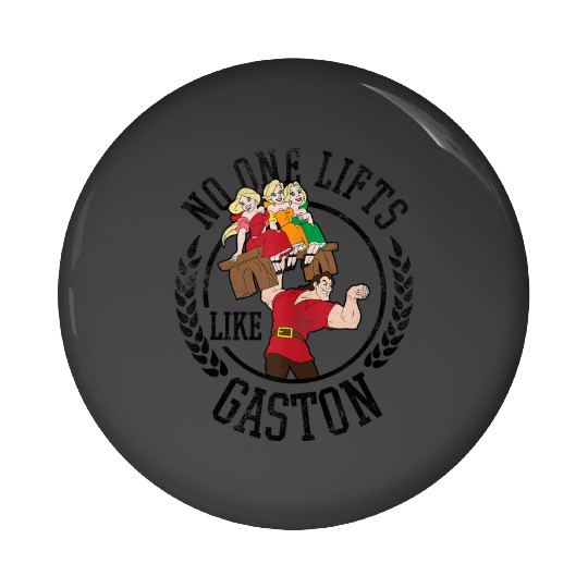 Disney Beauty and the Beast No One Lifts Like Gaston Badge Pin Buttons