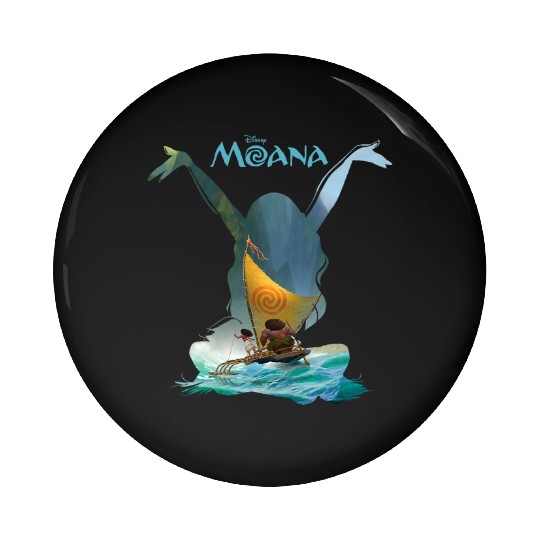 Disney Moana Maui Sailing Duo Chest Silhouette Poster Pin Buttons