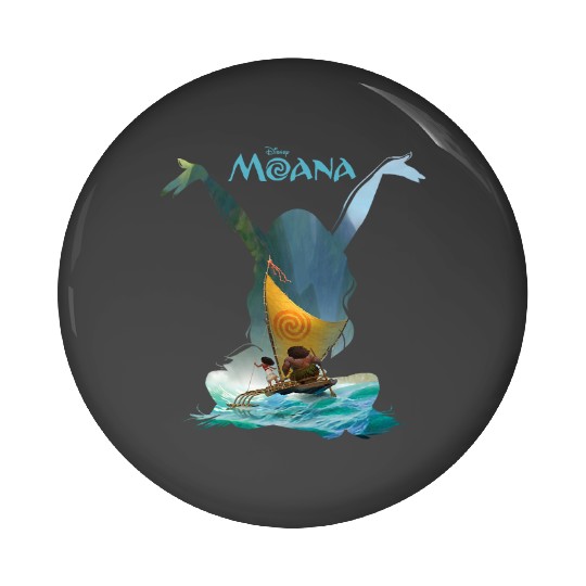 Disney Moana Maui Sailing Duo Chest Silhouette Poster Pin Buttons