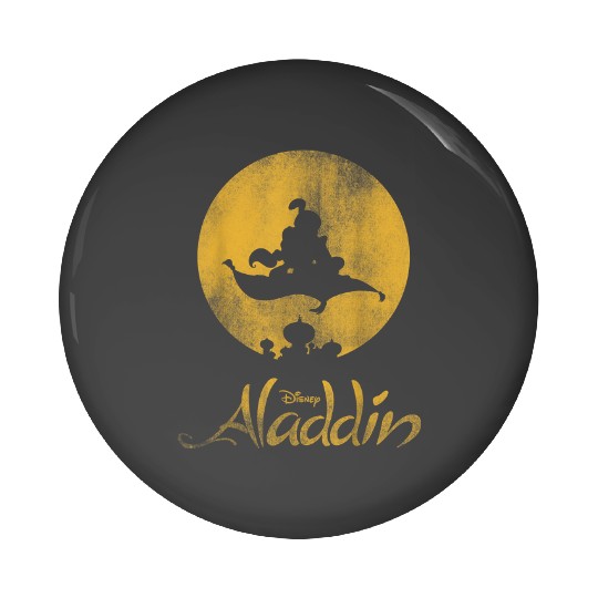 Disney Aladdin Magic Carpet Ride Silhouette Grap Pin Buttons