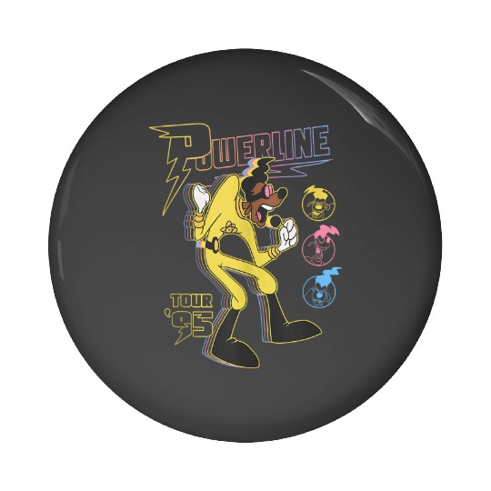 Disney A Goofy Movie Powerline Tour 95 Retro Neon Poster Pin Buttons