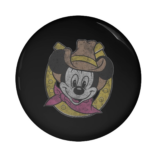 disneys Mickey Cowboy Classic Horseshoe Hat Pin Buttons