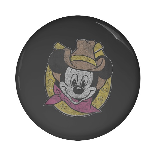 disneys Mickey Cowboy Classic Horseshoe Hat Pin Buttons