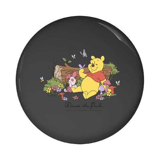 Disney Winnie The Pooh Piglet And Pooh Floral Butterfly Pin Buttons