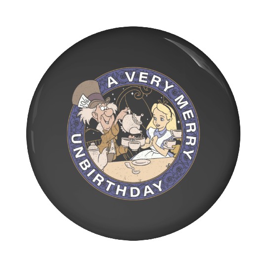 Disney Alice In Wonderland Mad Hatter Un-Birthday Pin Buttons