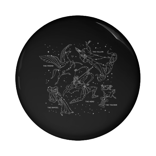 Disney Hercules Constellation Poster Pin Buttons