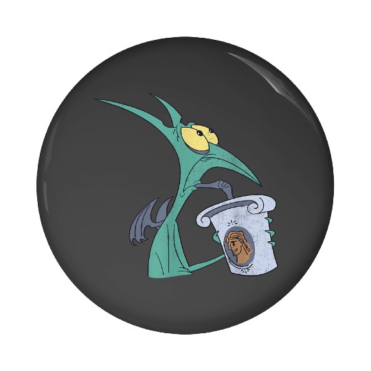 Disney Hercules I Am Panic Distressed Big Chest Pin Buttons