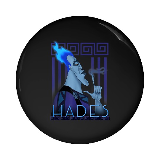 Disney Hercules Hades Geometric Portrait Graphic Pin Buttons
