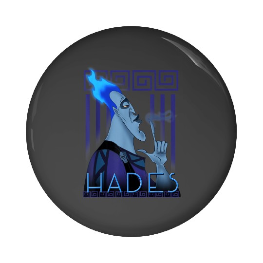 Disney Hercules Hades Geometric Portrait Graphic Pin Buttons