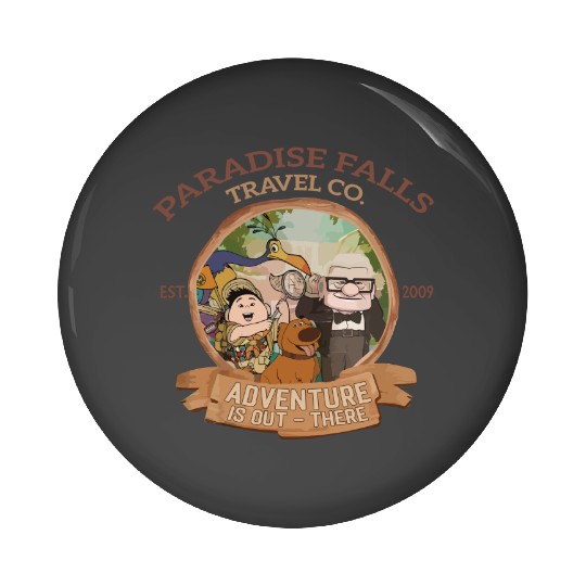 Paradise falls Travel & Co. Pin Buttons, Disney up Pin Buttons, Disney trip Pin Buttons, Disney matching Pin Buttons