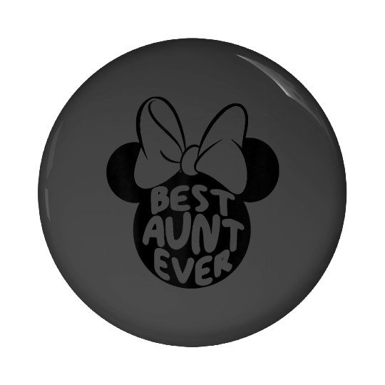 Disney Minnie Mouse Cute Best Aunt Ever Big Chest Text Logo gifts  Pin Buttons