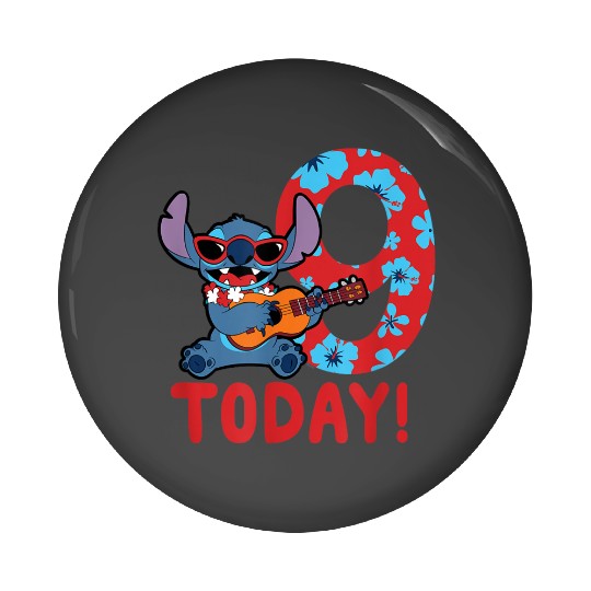 Disney Lilo Stitch Tropical Birthday 9 Years Old Today Pin Buttons