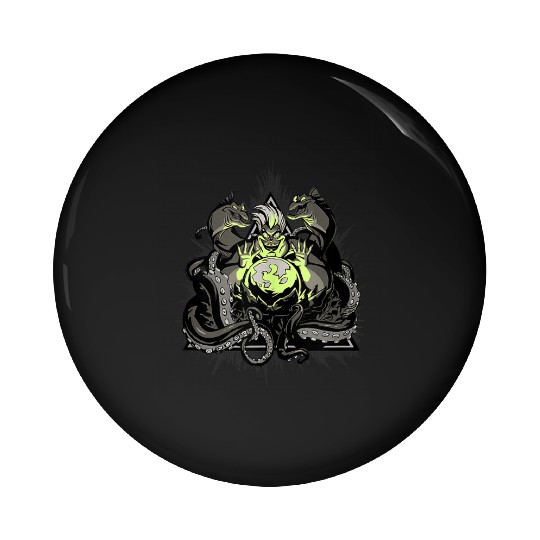 Disney Villains Ursula Crystal Ball Comic Style Pin Buttons