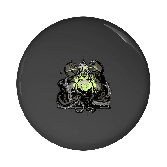 Disney Villains Ursula Crystal Ball Comic Style Pin Buttons