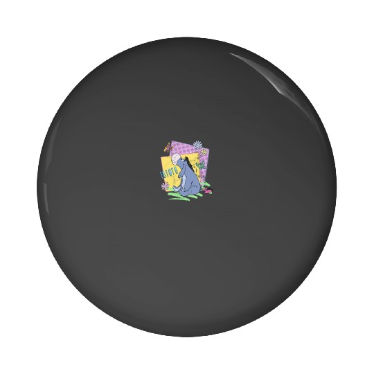 Disney Winnie The Pooh Eeyore Retro Butterflies Poster Pin Buttons