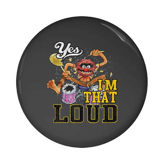 Disneyss The Muppets I'm That Loud Vintage Animal Collegiate Pin Buttons