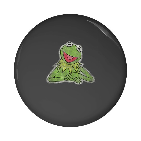Disney The Muppets Simply Green K the frog Pin Buttons