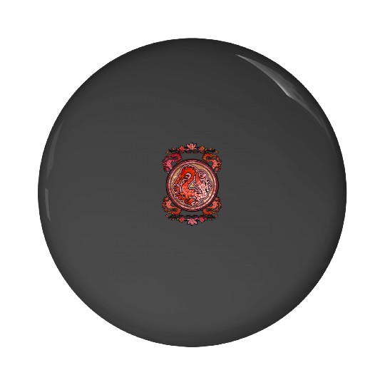 Disney Mulan Stained Glass Dragon Emblem Tee Pin Buttons