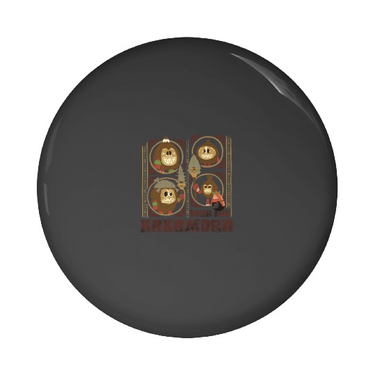 Disneyss Moana Fear The Kakamora Tiki Style Group Portrait Pin Buttons