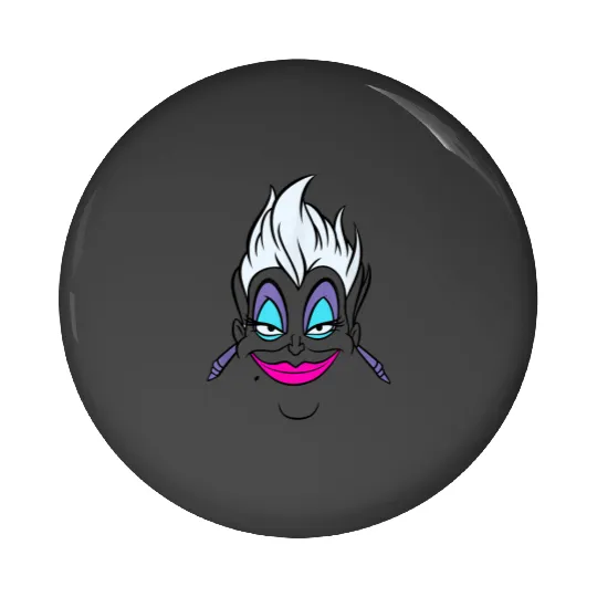 Disney Villains Ursula Big Face Pin Buttons