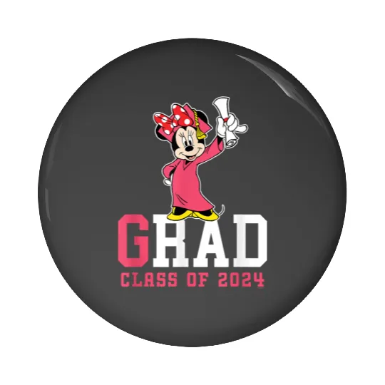 Disney Minnie Mouse 2024 Graduation Class Of 24 Rad Grad gifts  Pin Buttons