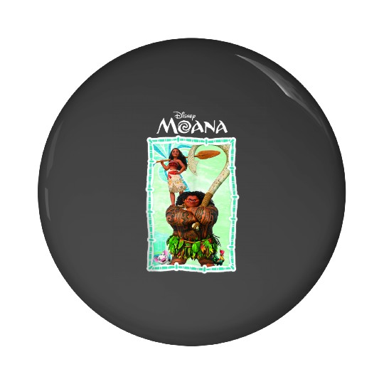 Disney Moana Main Characters Group Shot Frame Chest Poster Pin Buttons