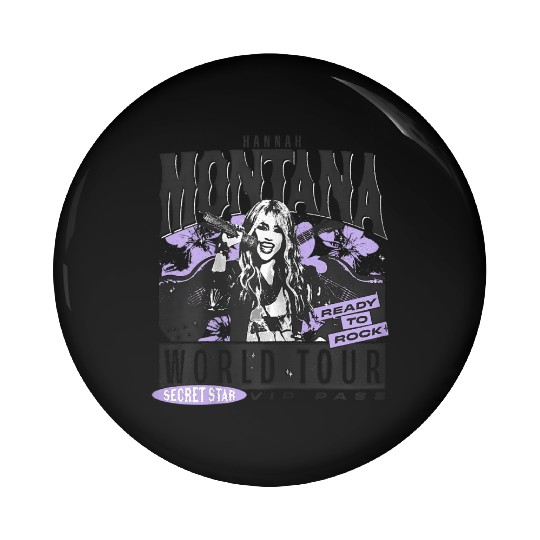 Disney Hannah Montana World Tour Ready To Rock Chest Poster Pin Buttons