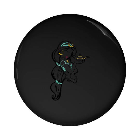 Disney Aladdin Jasmine Sketch Pin Buttons