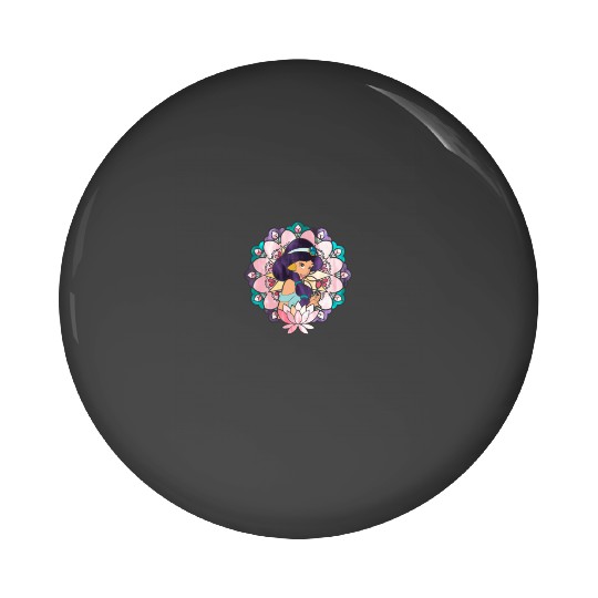 Disney Aladdin Jasmine Stained Glass Lotus Tee Pin Buttons