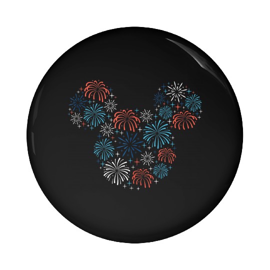 Disneyss Mickey Mouse Fireworks Americana Pin Buttons