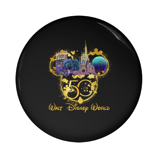 Walt Disneyworld 50th Anniversary Pin Buttons