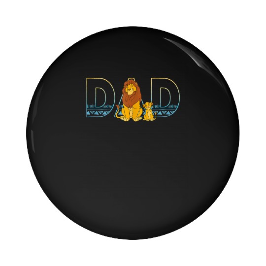 Disney The Lion King Simba and Mufasa Dad Pin Buttons