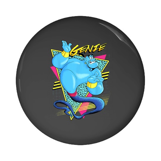 Disney Aladdin Genie Retro Abstract Portrait Logo Pin Buttons