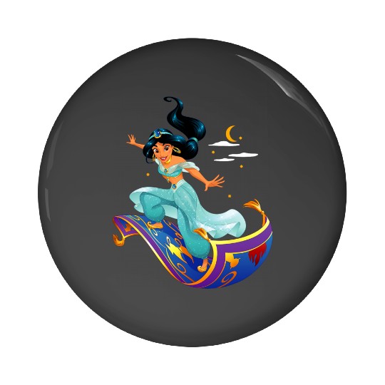 Disney Aladdin Princess Jasmine Magic Carpet Pose Pin Buttons