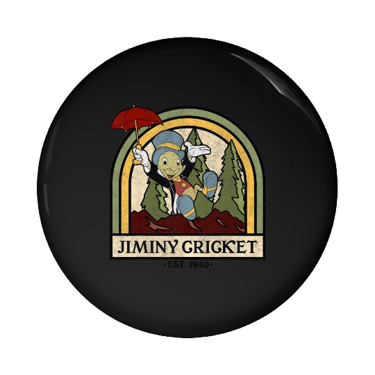 Disney Pinocchio Jiminy Cricket Established 1940 Pin Buttons