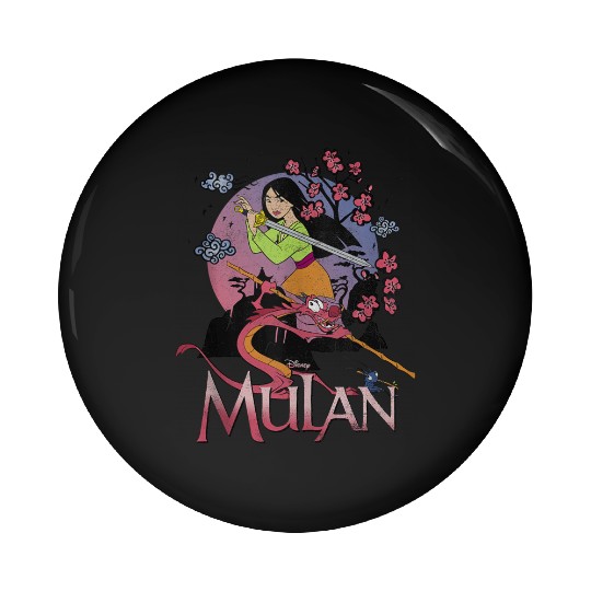 Disneyss Mulan Warrior Stance Sunset Poster Pin Buttons