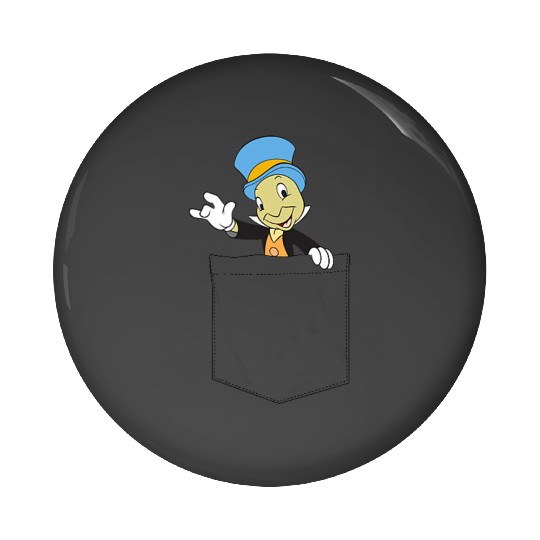 Disney Pinocchio Jiminy Cricket Faux Pocket Pin Buttons