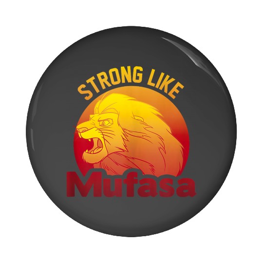 Disneyss The Lion King Strong Like Mufasa Sunset Logo Pin Buttons