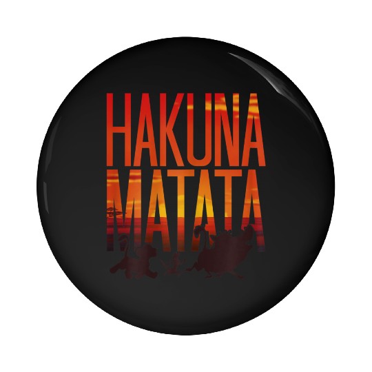 Disneyss The Lion King Hakuna Matata Sunset Group Shot Shadows Pin Buttons
