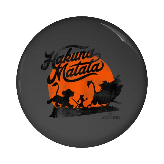 Disneyss Lion King Hakuna Matata Trio Orange Sunset Silhouette Pin Buttons