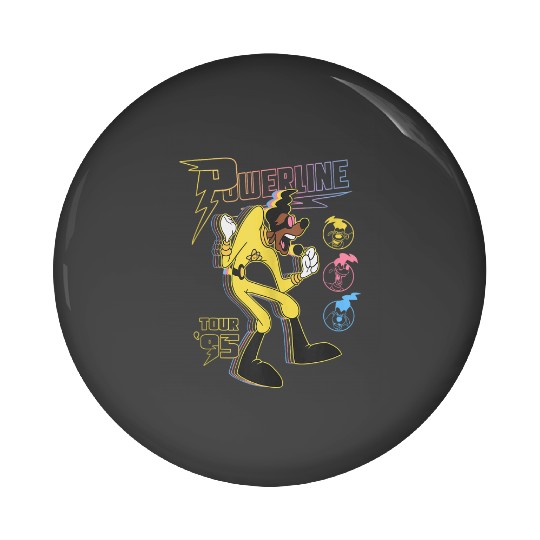 Disney A Goofy Movie Powerline Tour 95 Retro Neon Poster Pin Buttons