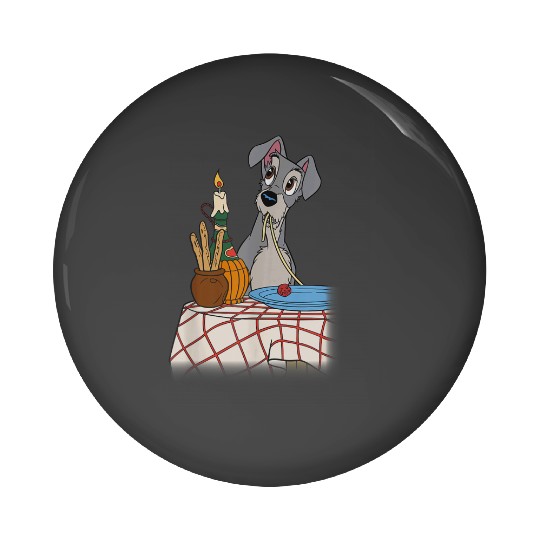 Disneyss Lady And The Tramp Iconic Spaghetti Scene Tramp Side Pin Buttons