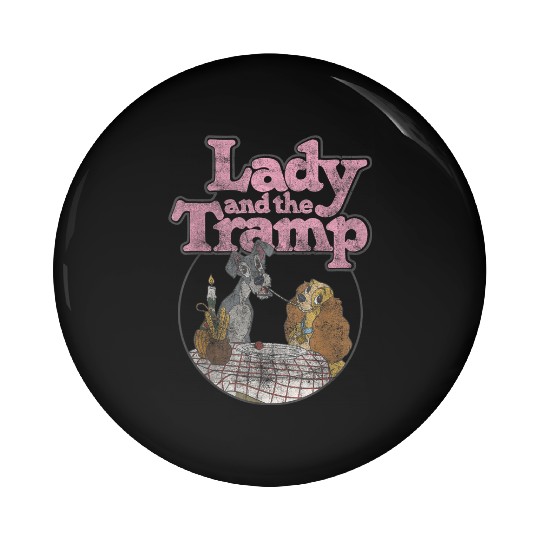Disneyss The Lady And The Tramp Circle Portrait Logo Pin Buttons