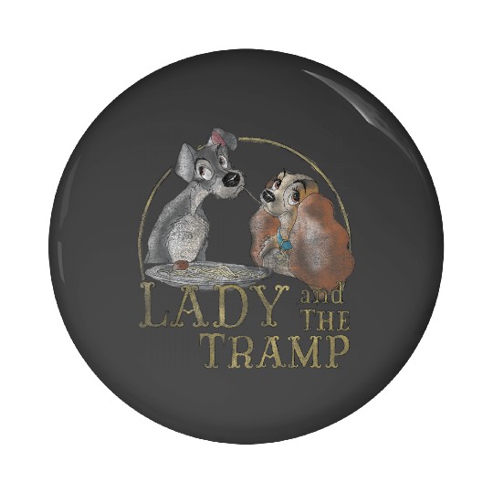Disneyss The Lady And The Tramp Eating Spaghetti Pin Buttons