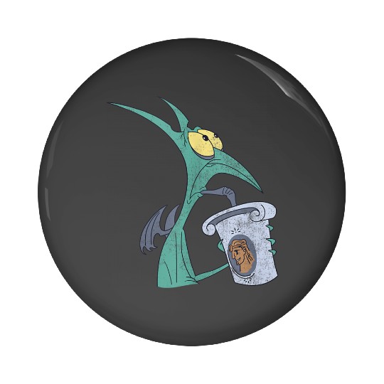 Disneyss Hercules I Am Panic Distressed Big Chest Portrait Pin Buttons