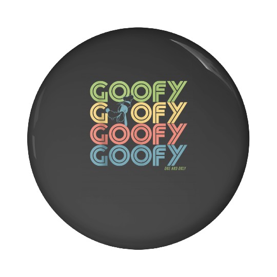 Disney Goofy Retro Name Stack Pin Buttons