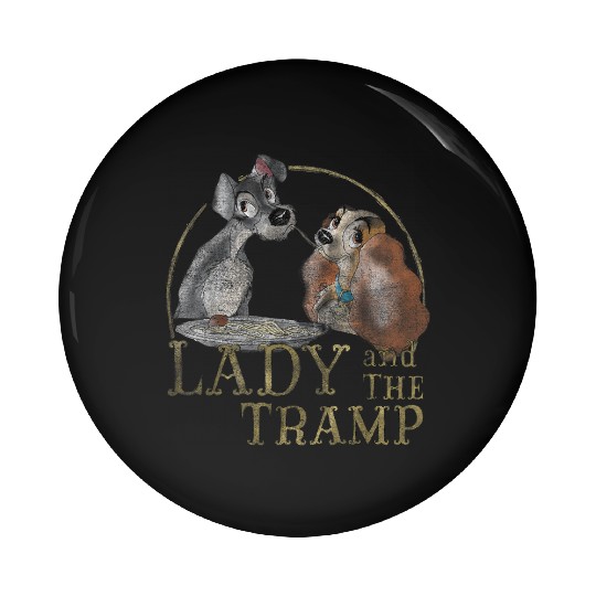 Disneyss The Lady And The Tramp Eating Spaghetti Pin Buttons