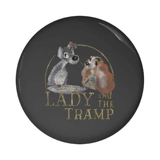 Disneyss The Lady And The Tramp Eating Spaghetti Pin Buttons